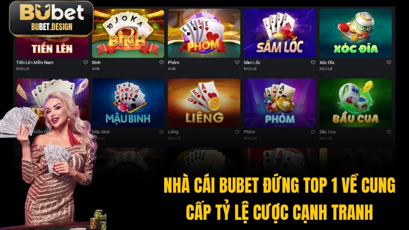 Nhà cái BUBET đứng top 1 về cung cấp tỷ lệ cược cạnh tranh