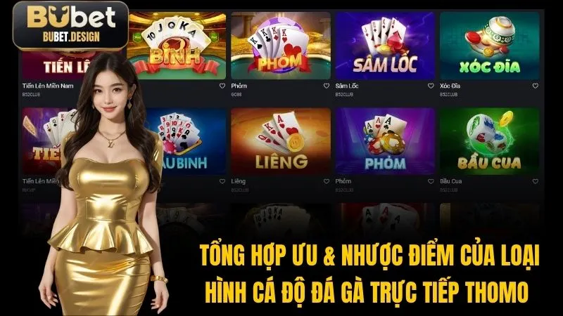 Tổng hợp ưu & nhược điểm của loại hình cá độ đá gà trực tiếp Thomo