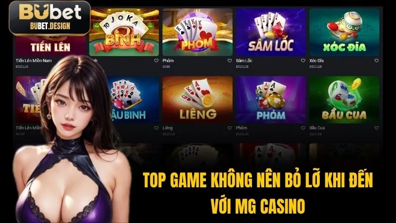 Top game casino nên trải nghiệm khi đến với BUBET
